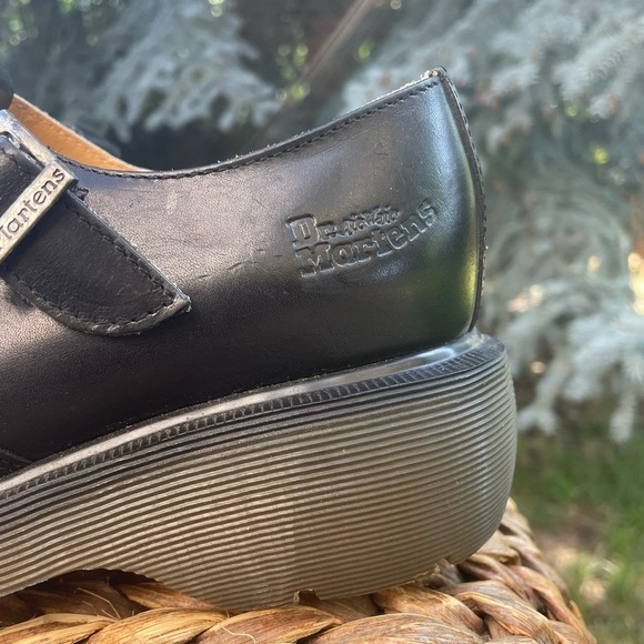 Dr Martens MIE Black Leather 8366 Y2K Chunky T-strap Mary Jane Oxfords Size 7/8 - Picture 8 of 12